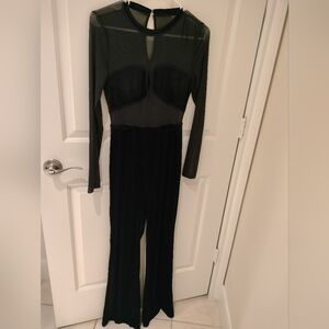 Cider NWT Elegant Black Sheer Jumpsuit